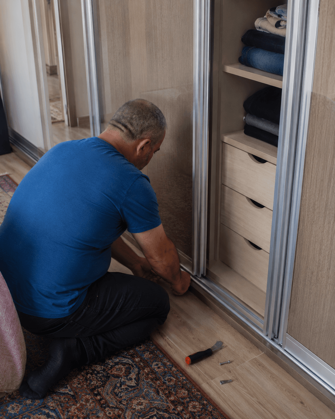 Mersin ray değişimi - sürgülü dolap alt ray kontrolü