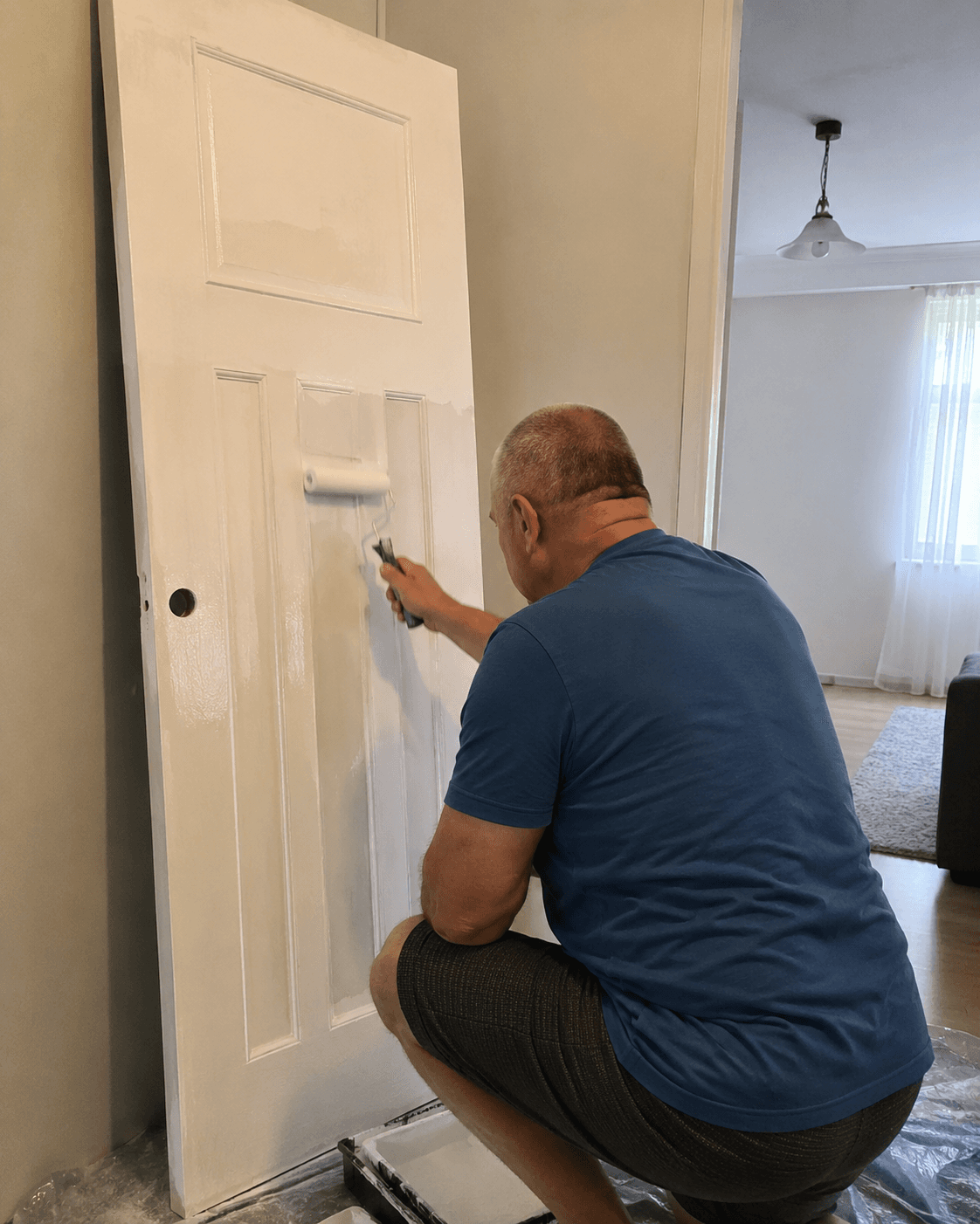Mersin kapı onarım - kapı boyama aşaması 01
